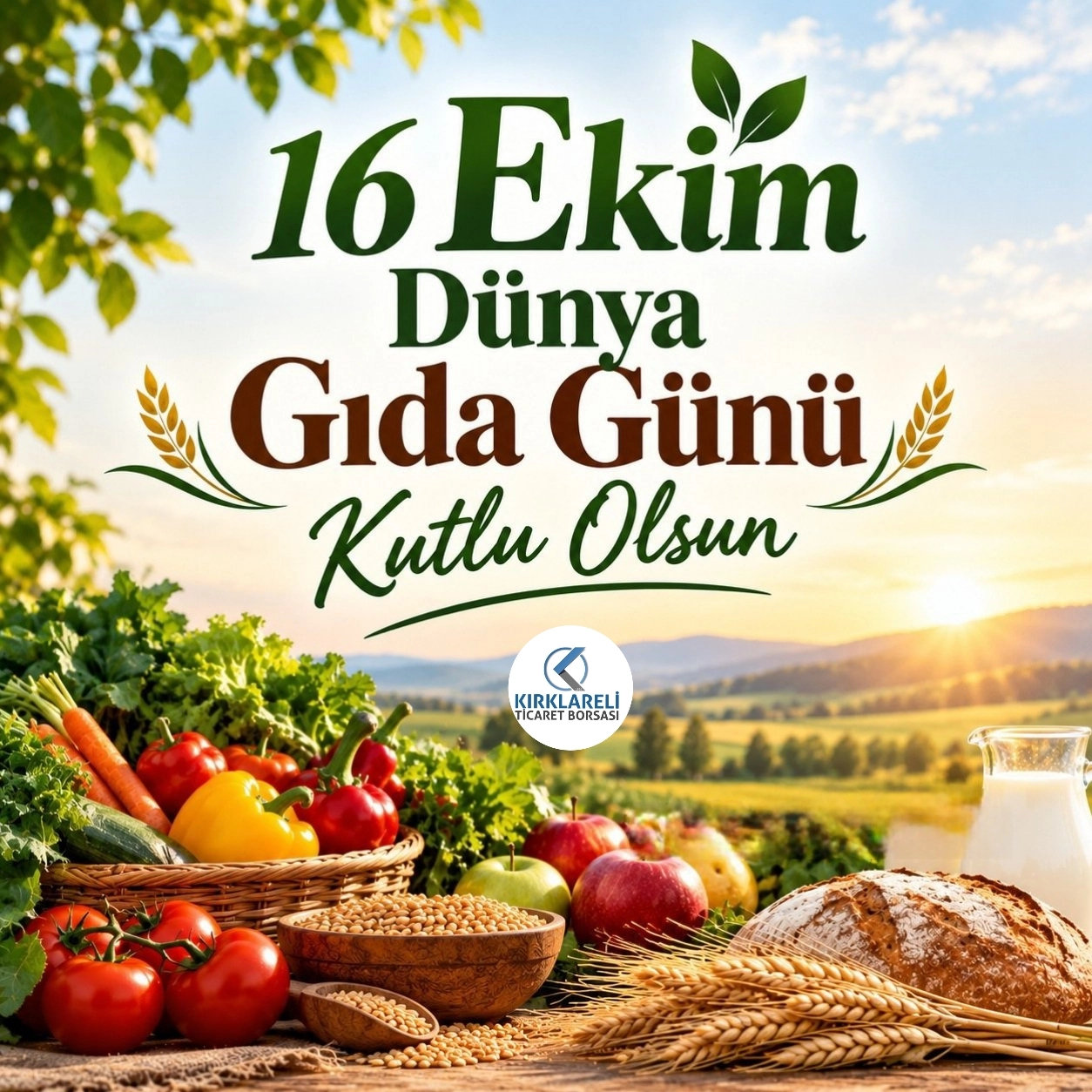 Tohumdan Sofraya Güven, Üretimden Ticarete Bereket: 16 Ekim Dünya Gıda Günü Kutlu Olsun