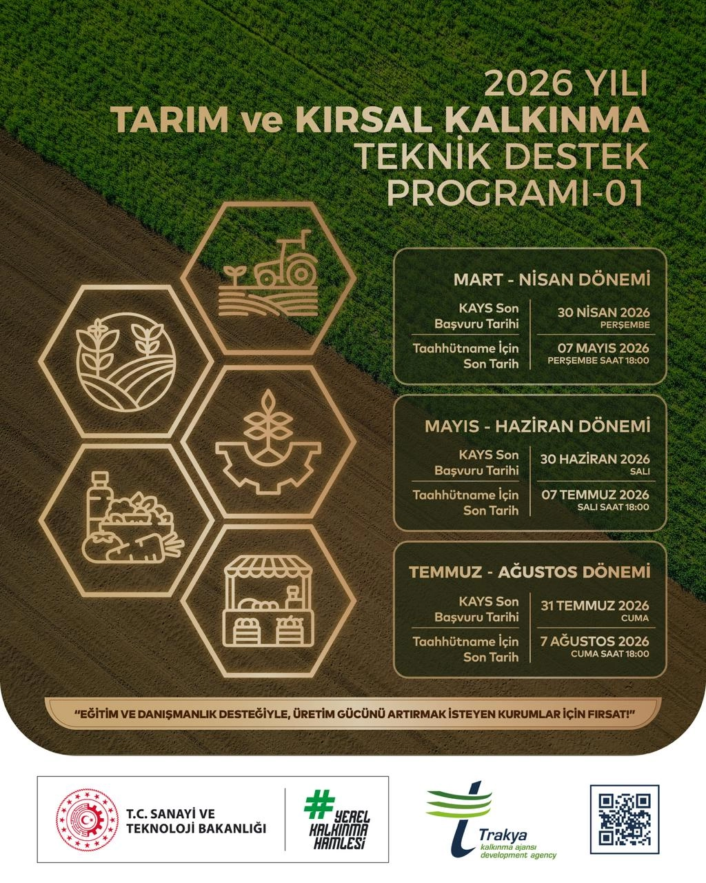 2026 Tarım ve Kırsal Kalkınma Teknik Destek Programı-01 Duyurusu