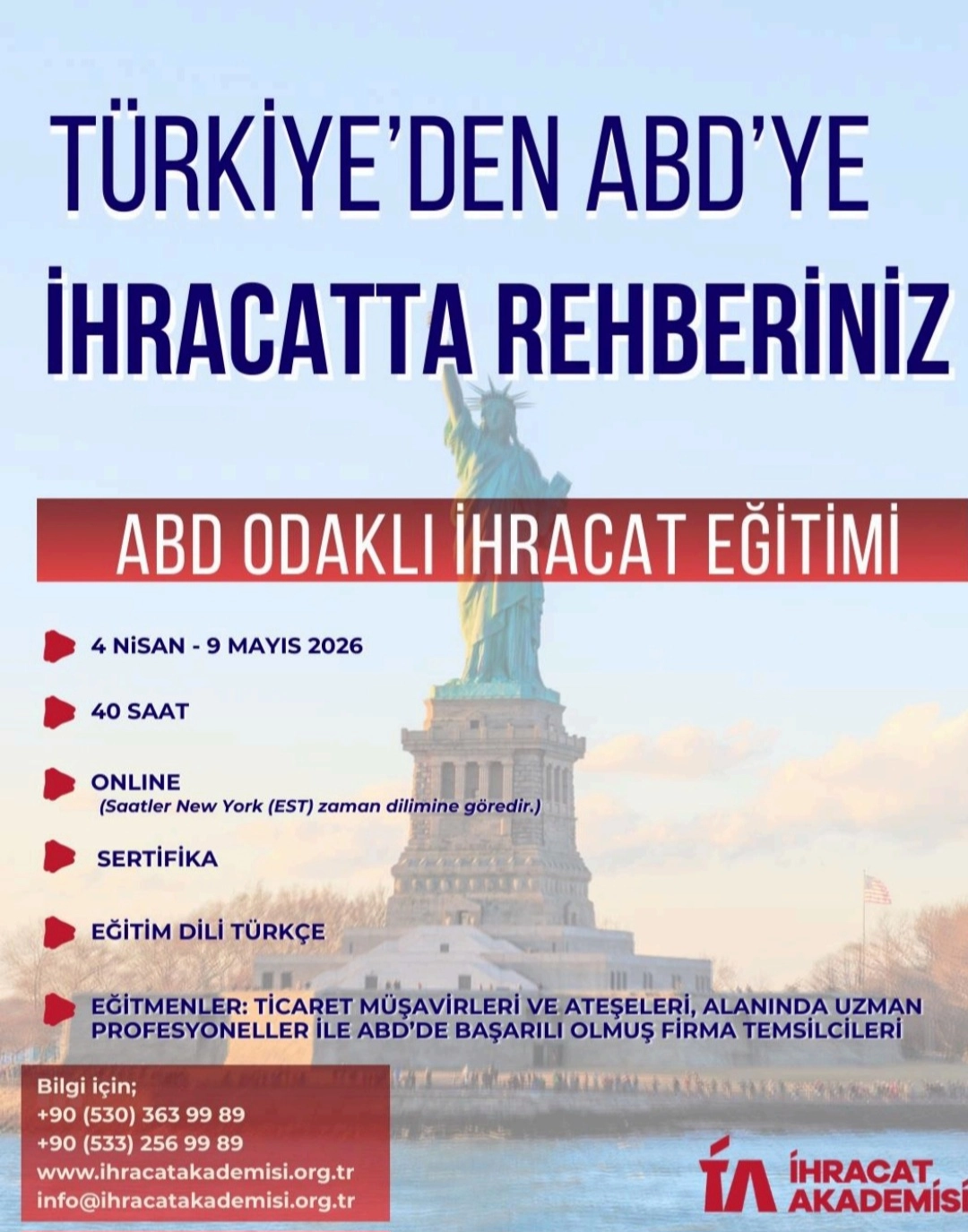 DIŞ TİCARET: Amerika Birleşik Devletleri Odaklı İhracat Eğitimi Hk.
