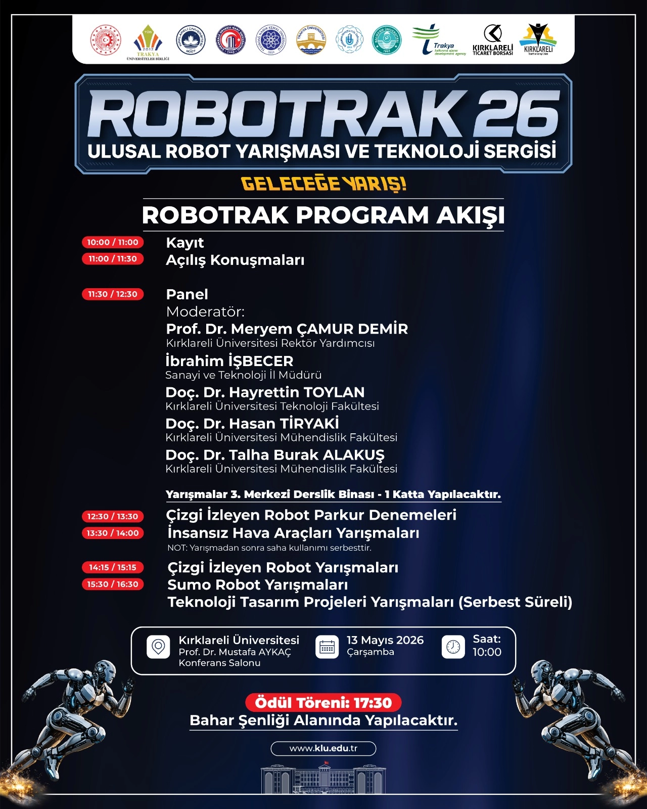 ROBOTRAK’26 Ulusal Robot Yarışması ve Teknoloji Sergisi
