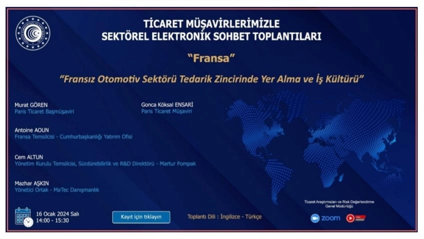 Ticaret Müşavirlerimizle Sektörel Elektronik Sohbet Toplantıları