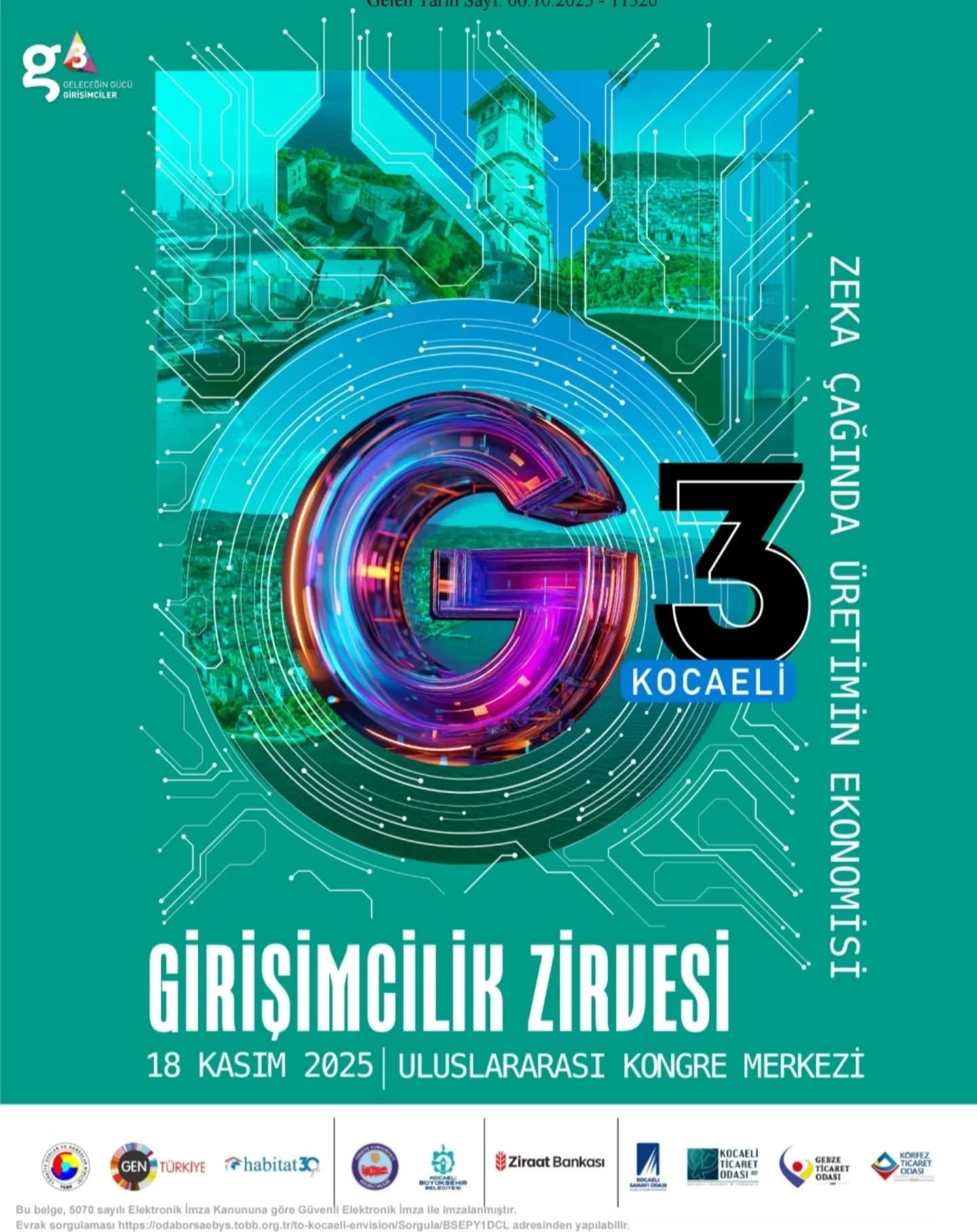 "Zeka Çağında Üretimin Ekonomisi" temalı G3 Forum Girişimcilik Zirvesi